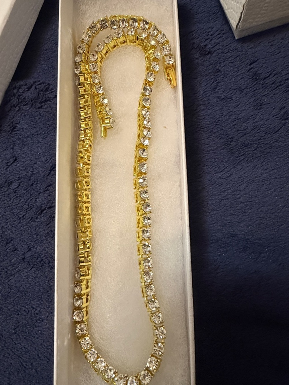 Gold Crystal Tennis Necklace - Women Jewelry